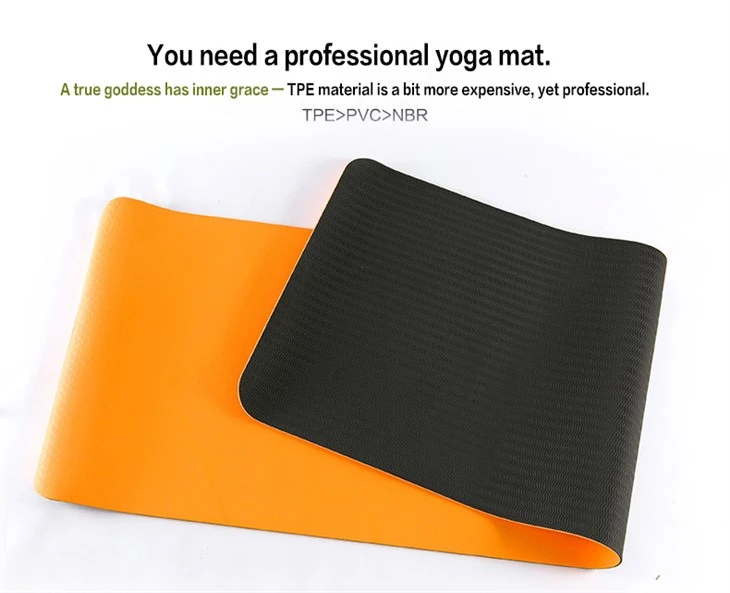 SingleColor TPE Composite Yoga Mat factory